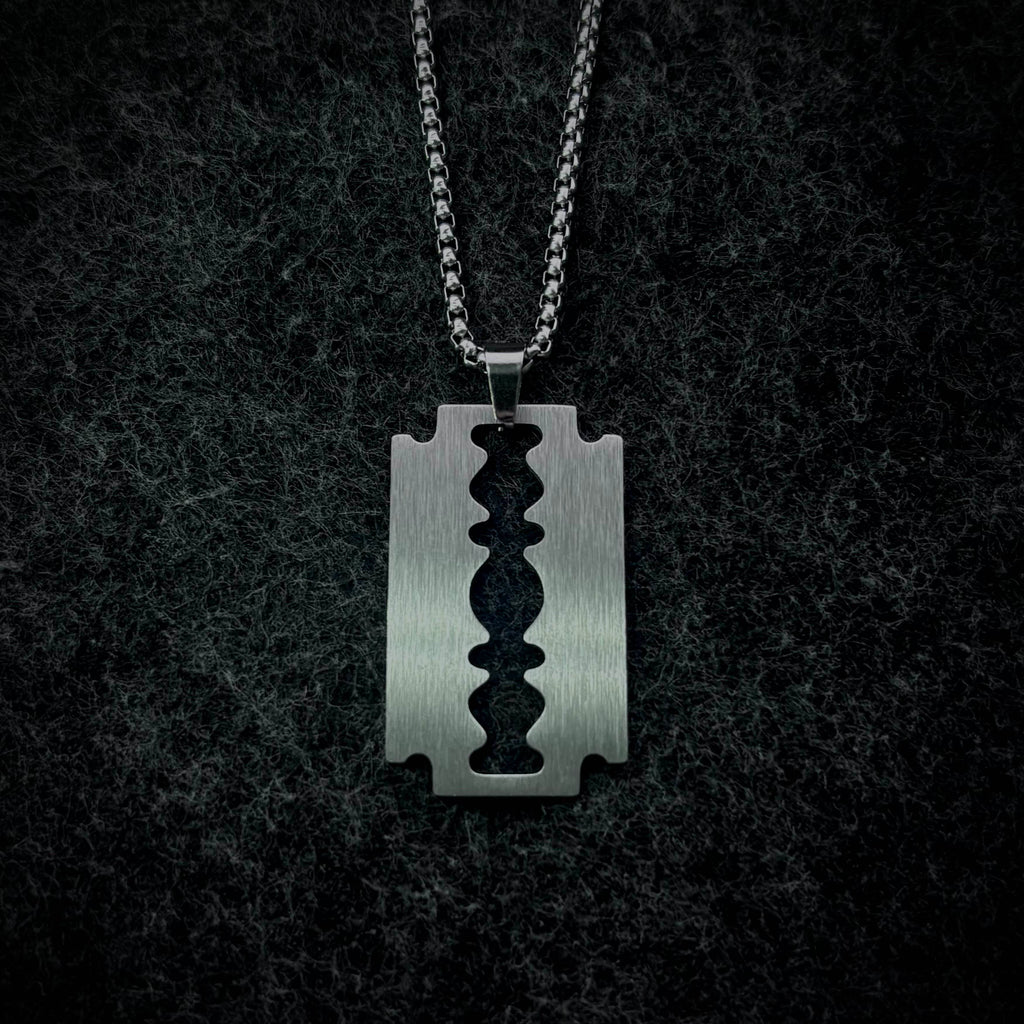 Razor Blade Pendant Necklace