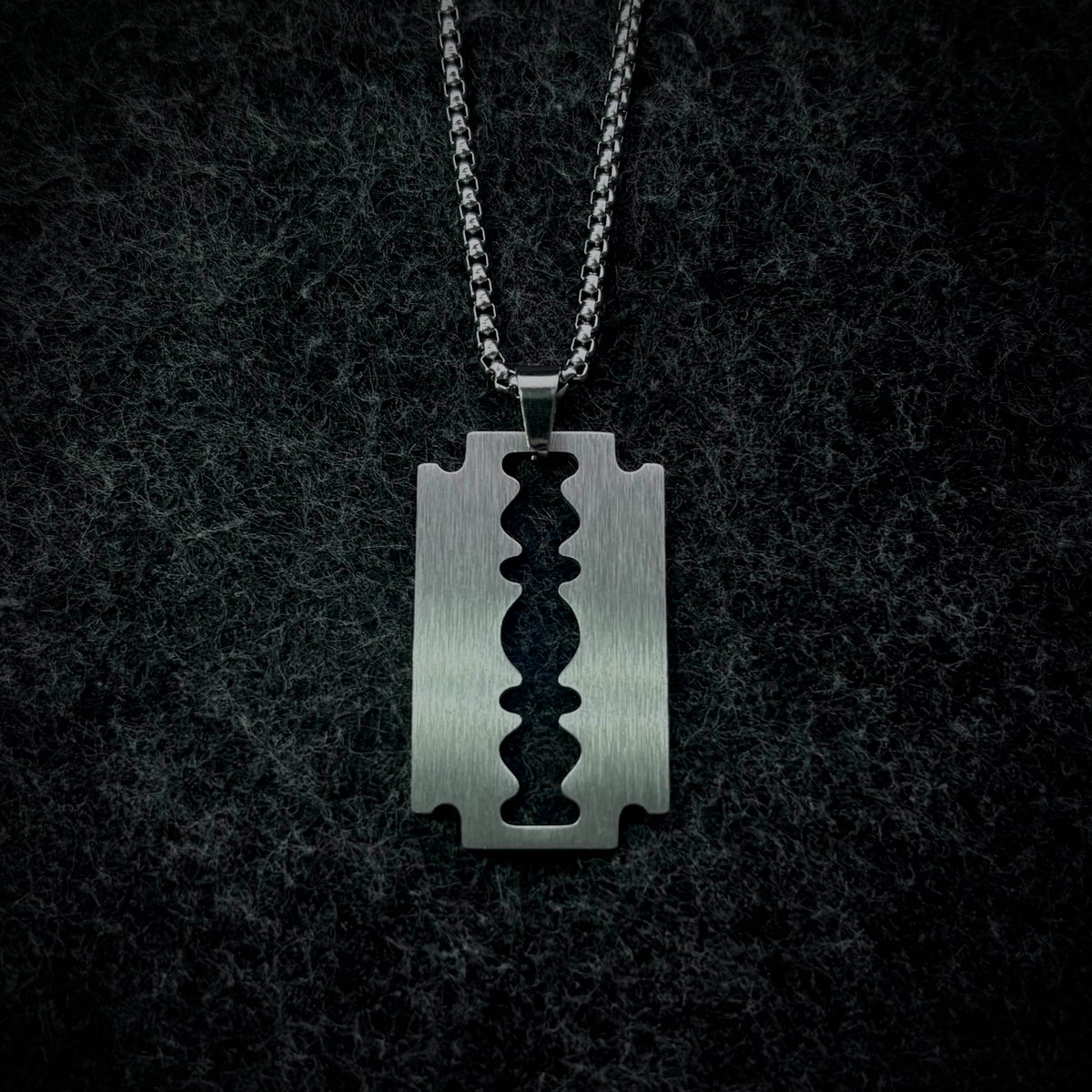 Razor Blade Pendant Necklace