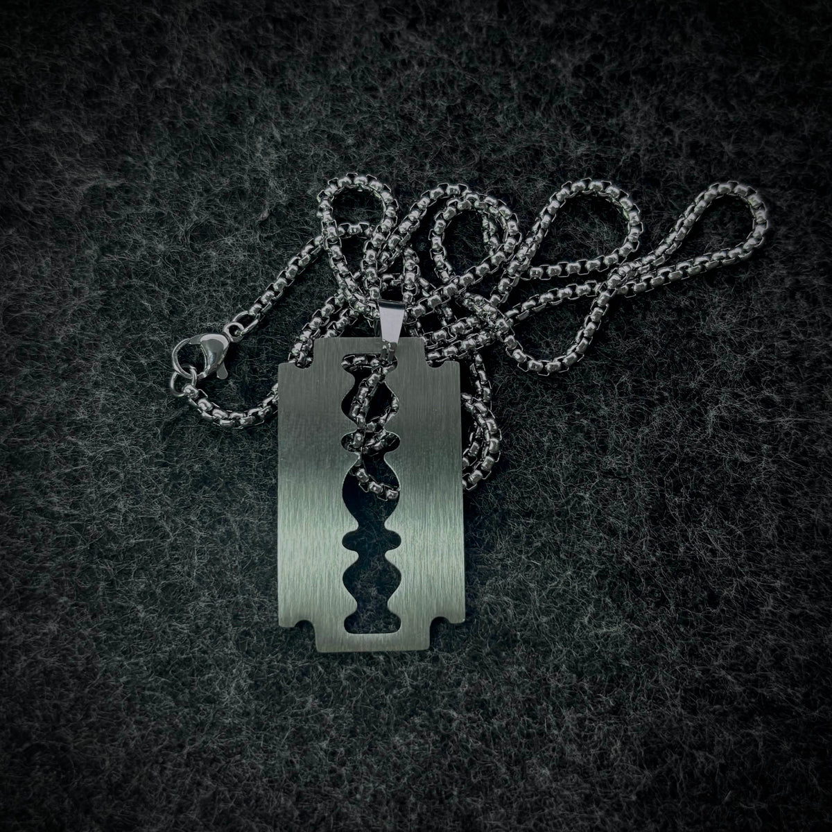 Razor Blade Pendant Necklace