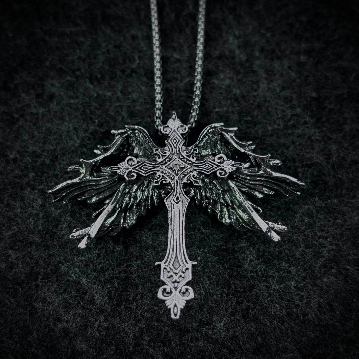 Winged Cross Necklace