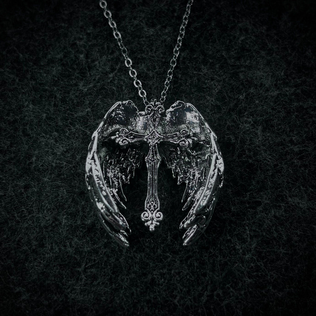 Winged Cross Necklace V2