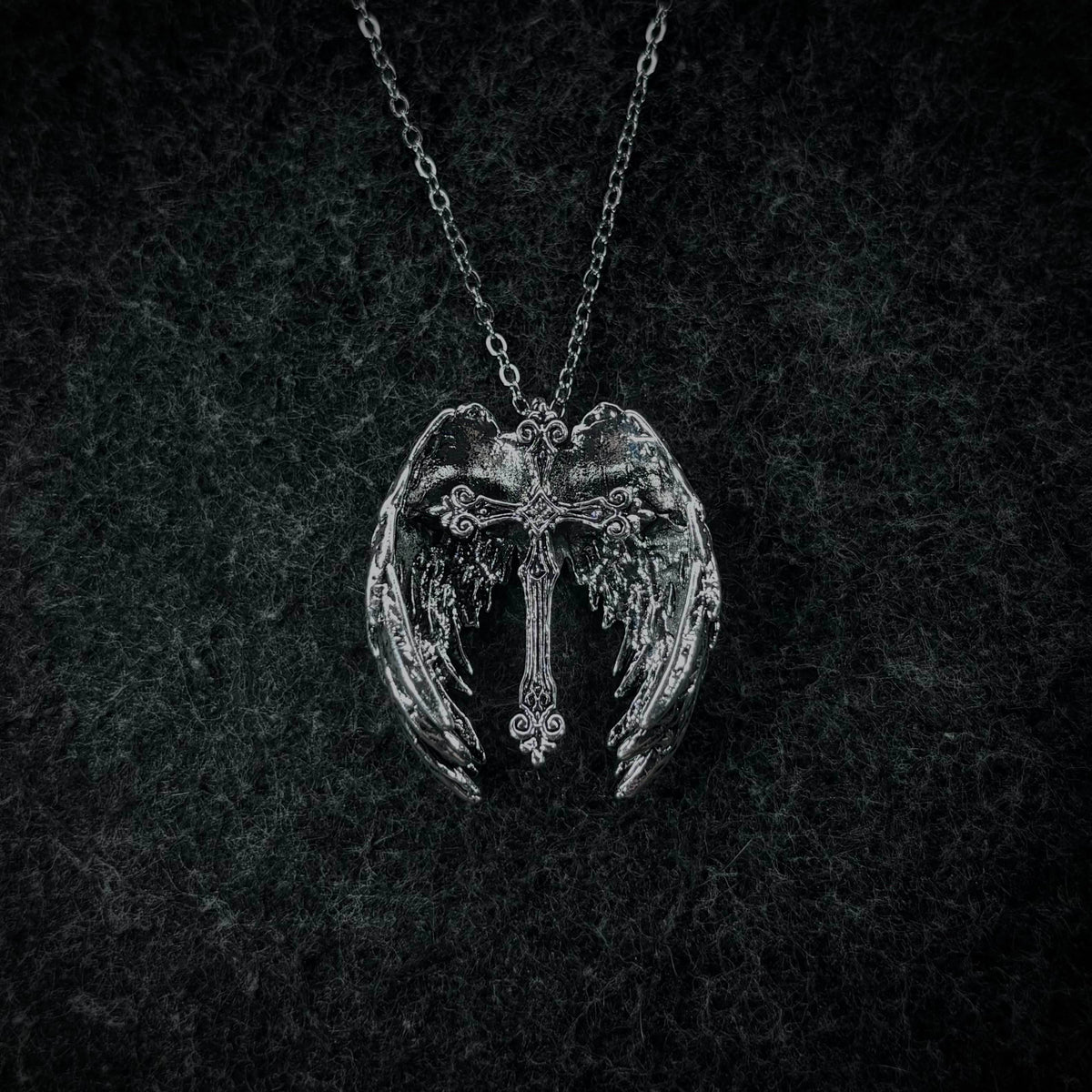 Winged Cross Necklace V2